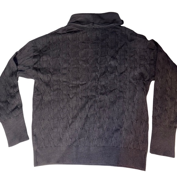 Elie Tahari Black Turtleneck Viscose Blend Sweater - Picture 6 of 7